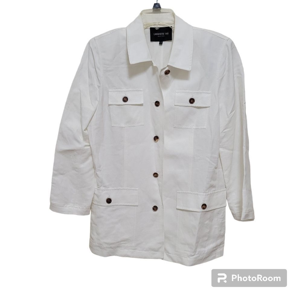 Lafayette 148 Women's Linen Jacket Blazer Size 10